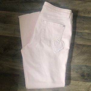 Light pink skinny jeans